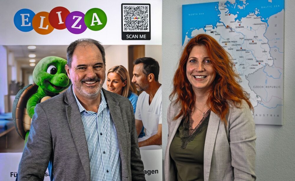 Bernhard Bühlmann und Katharina Emke von ELIZA.© zVg / ELIZA