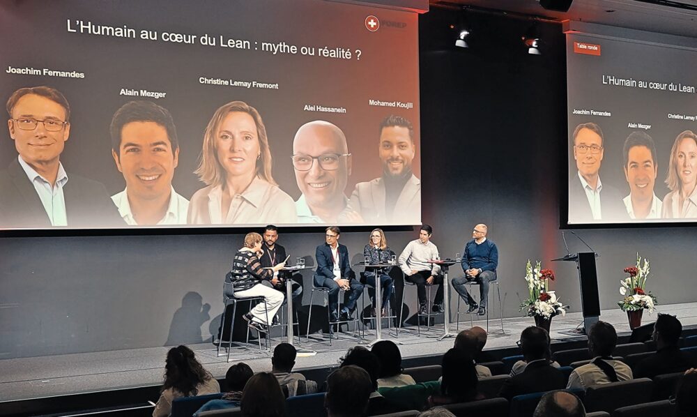 Table ronde sur le thème «Lean humain» au FOREP 2025.© zVg / SAQ