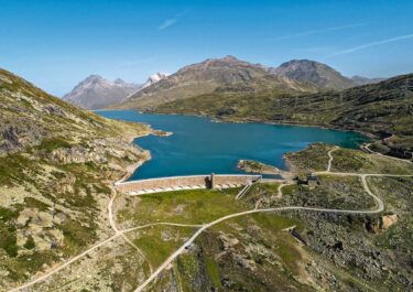Der Stausee Lago Bianco am Berninapass.© Repower